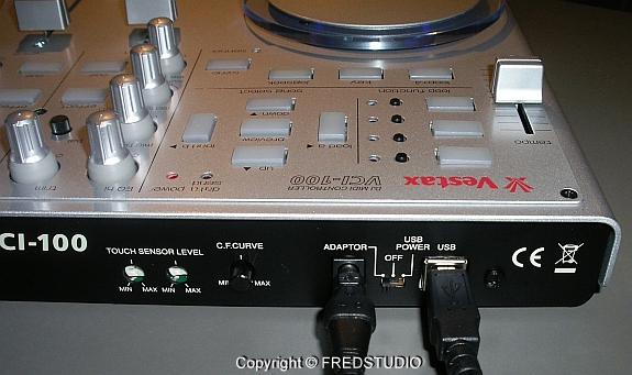 Vestax VCI-100 : USB and power supply